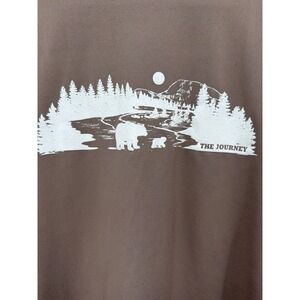 good hYOUman Lovers of hYOUmanity The Journey Bear Muscle Tank Top Mauve Brown M